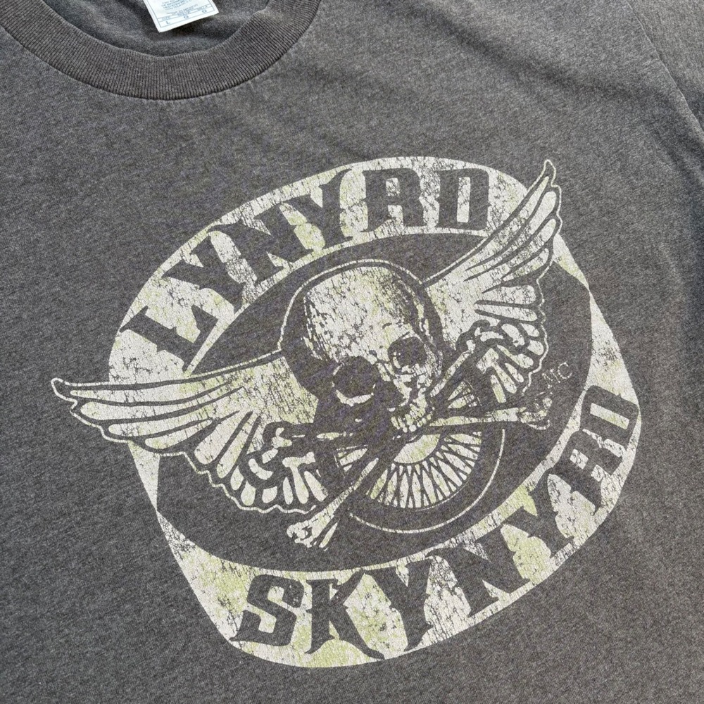 Lynyrd Skynyrd Winterland Classic Rock T-Shirt Mens Large Grey Skull Wing‎